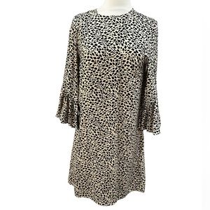 H&M Leopard Print Dress Flounce Cuffs-2